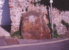 sarsen Built Into A Wall At Alfriston