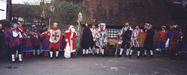 Ditchling Mummers perform in their own village!