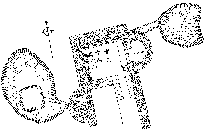 Plan of the Bath House on the west side of Highdown Hill
