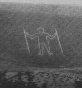 Photograph of the Long Man before the feet were moved?