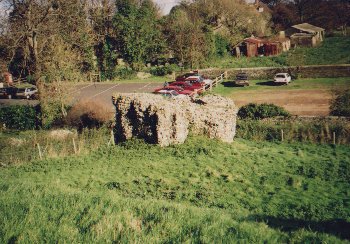 Fallen Section Of Roman Wall At Pevensey